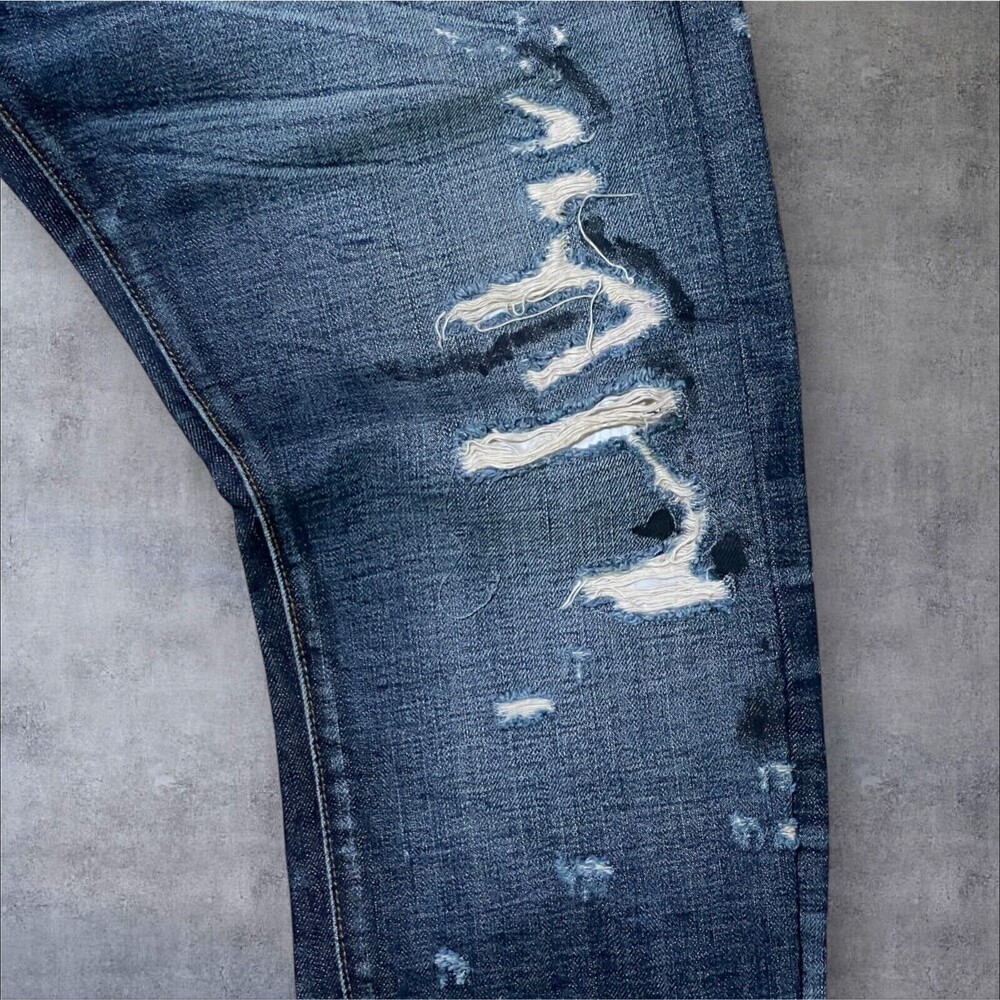 Cult of Individuality Jeans 34x29 Greaser Straight Blue Heritage Selvedge Denim - Picture 4 of 16